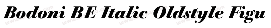 Bodoni BE Italic Oldstyle Figures字体转换